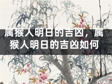 属猴人明日的吉凶，属猴人明日的吉凶如何