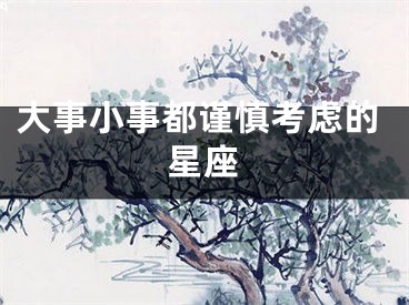 大事小事都谨慎考虑的星座