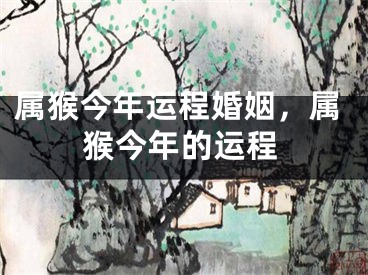 属猴今年运程婚姻，属猴今年的运程