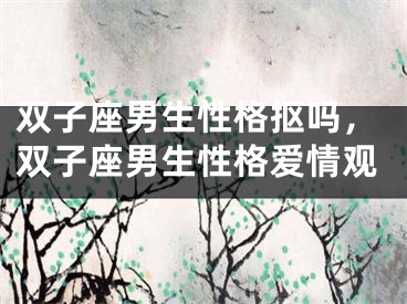 双子座男生性格抠吗，双子座男生性格爱情观