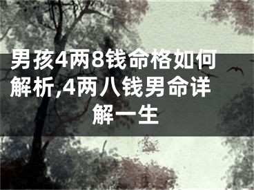 男孩4两8钱命格如何解析,4两八钱男命详解一生