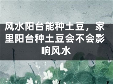 风水阳台能种土豆,家里阳台种土豆会不会影响风水