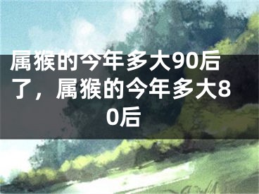 属猴的今年多大90后了,属猴的今年多大80后
