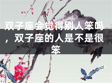 双子座会觉得别人笨吗，双子座的人是不是很笨