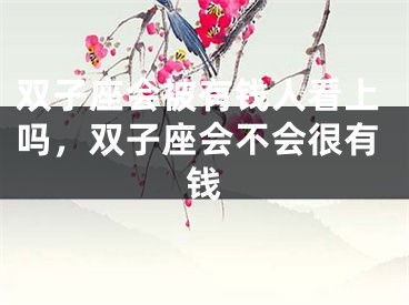双子座会被有钱人看上吗，双子座会不会很有钱