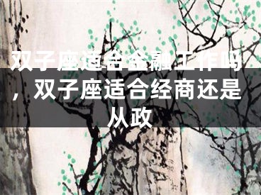 双子座适合金融工作吗，双子座适合经商还是从政