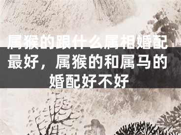 属猴的跟什么属相婚配最好，属猴的和属马的婚配好不好