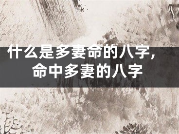 什么是多妻命的八字,命中多妻的八字