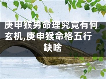 庚申猴男命理究竟有何玄机,庚申猴命格五行缺啥