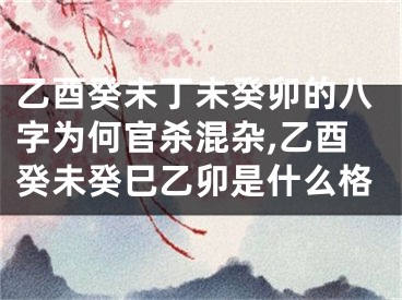 乙酉癸未丁未癸卯的八字为何官杀混杂,乙酉癸未癸巳乙卯是什么格