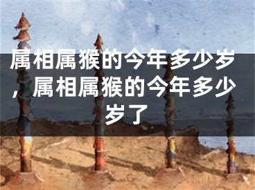 属相属猴的今年多少岁，属相属猴的今年多少岁了
