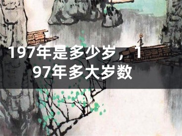 197年是多少岁，197年多大岁数