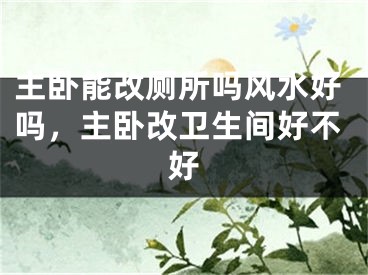 主卧能改厕所吗风水好吗，主卧改卫生间好不好