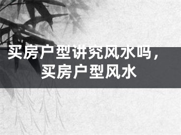买房户型讲究风水吗，买房户型风水