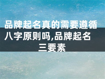 品牌起名真的需要遵循八字原则吗,品牌起名三要素