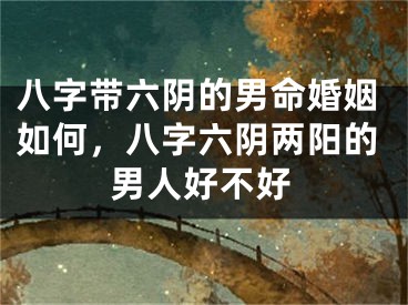 八字带六阴的男命婚姻如何，八字六阴两阳的男人好不好