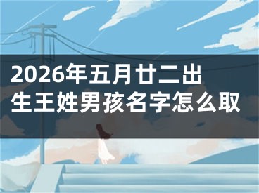 2026年五月廿二出生王姓男孩名字怎么取