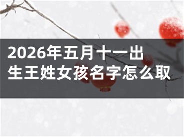 2026年五月十一出生王姓女孩名字怎么取