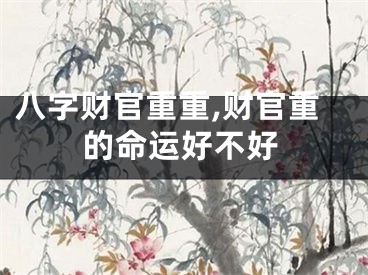 八字财官重重,财官重的命运好不好