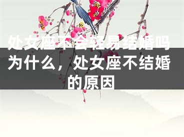 处女座不会轻易结婚吗为什么，处女座不结婚的原因