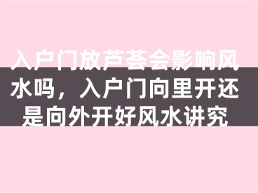 入户门放芦荟会影响风水吗，入户门向里开还是向外开好风水讲究
