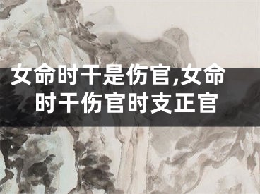 女命时干是伤官,女命时干伤官时支正官