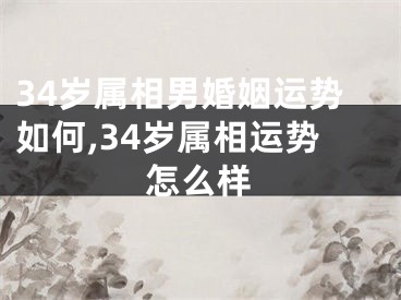 34岁属相男婚姻运势如何,34岁属相运势怎么样