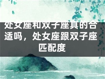 处女座和双子座真的合适吗，处女座跟双子座匹配度