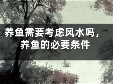 养鱼需要考虑风水吗，养鱼的必要条件