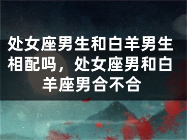 处女座男生和白羊男生相配吗，处女座男和白羊座男合不合