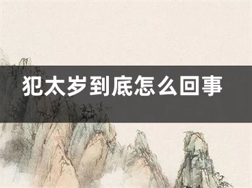 犯太岁到底怎么回事