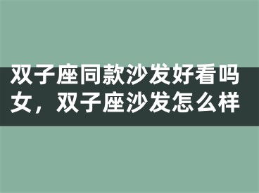 双子座同款沙发好看吗女，双子座沙发怎么样