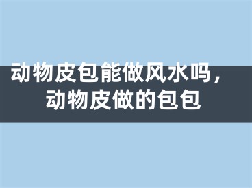 动物皮包能做风水吗，动物皮做的包包