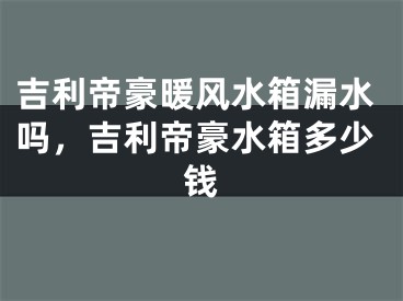 吉利帝豪暖风水箱漏水吗,吉利帝豪水箱多少钱