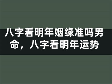 八字看明年姻缘准吗男命,八字看明年运势