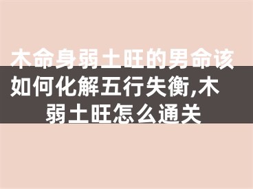 木命身弱土旺的男命该如何化解五行失衡,木弱土旺怎么通关
