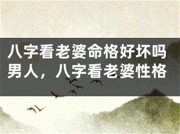 八字看老婆命格好坏吗男人，八字看老婆性格