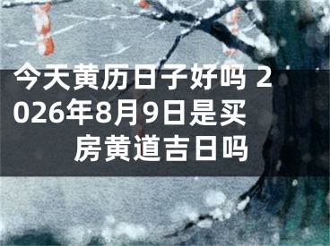 今天黄历日子好吗 2026年8月9日是买房黄道吉日吗