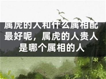 属虎的人和什么属相配最好呢,属虎的人贵人是哪个属相的人
