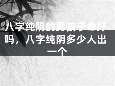 八字纯阴的男孩子命好吗,八字纯阴多少人出一个