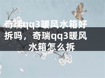 奇瑞qq3暖风水箱好拆吗,奇瑞qq3暖风水箱怎么拆