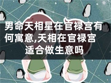 男命天相星在官禄宫有何寓意,天相在官禄宫适合做生意吗