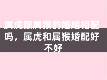 属虎跟属猴的婚姻相配吗，属虎和属猴婚配好不好