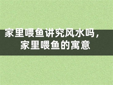 家里喂鱼讲究风水吗,家里喂鱼的寓意