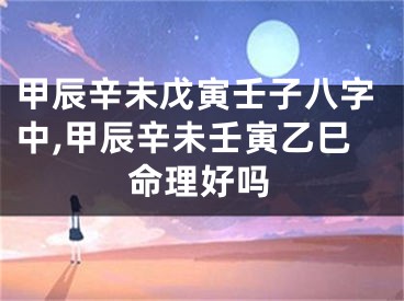 甲辰辛未戊寅壬子八字中,甲辰辛未壬寅乙巳命理好吗