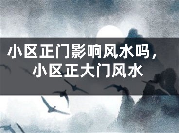 小区正门影响风水吗，小区正大门风水