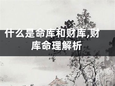 什么是命库和财库,财库命理解析