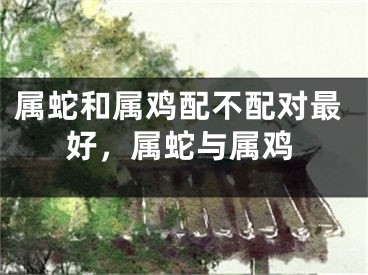 属蛇和属鸡配不配对最好，属蛇与属鸡