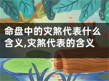 命盘中的灾煞代表什么含义,灾煞代表的含义