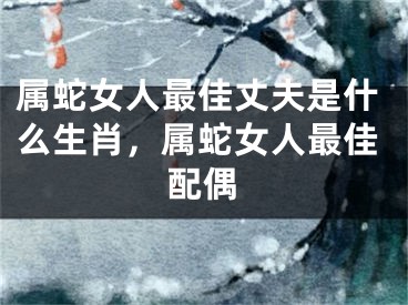属蛇女人最佳丈夫是什么生肖,属蛇女人最佳配偶